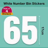 White Wheelie Bin Labels