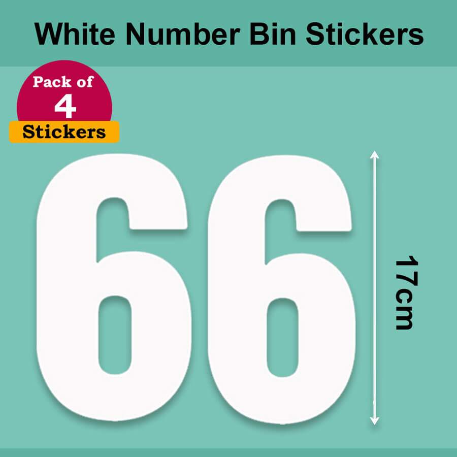 White Wheelie Bin Labels