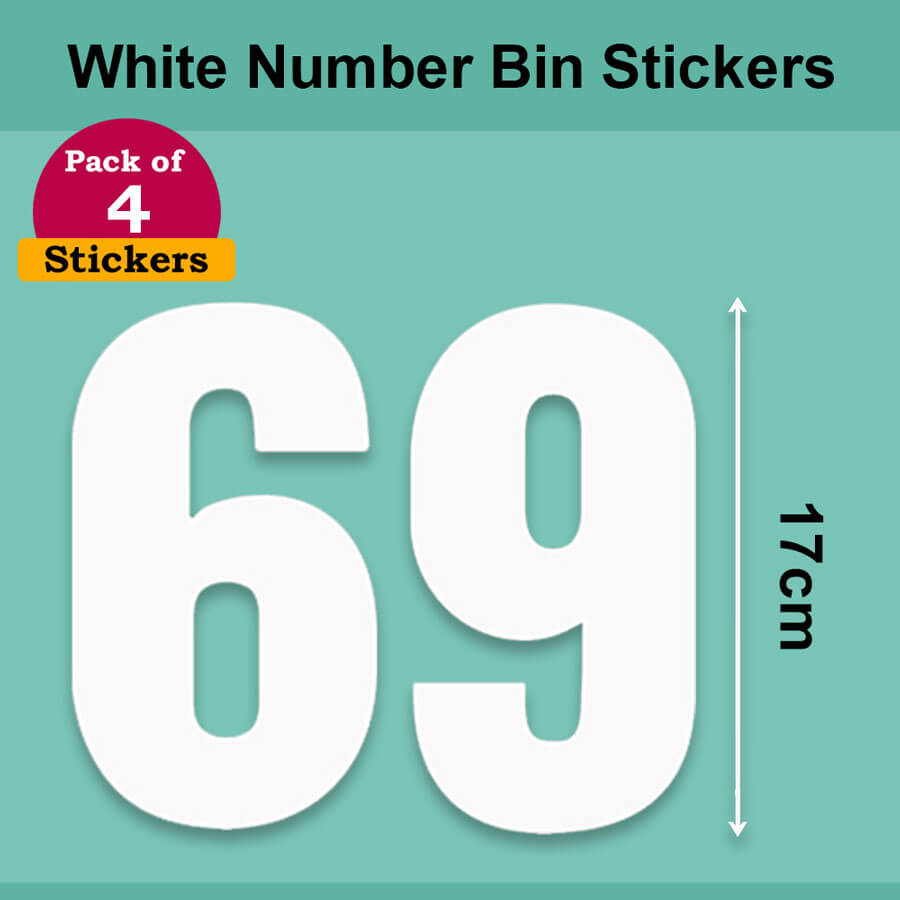 White Wheelie Bin Labels