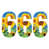 Sunflower Bin Number Stickers
