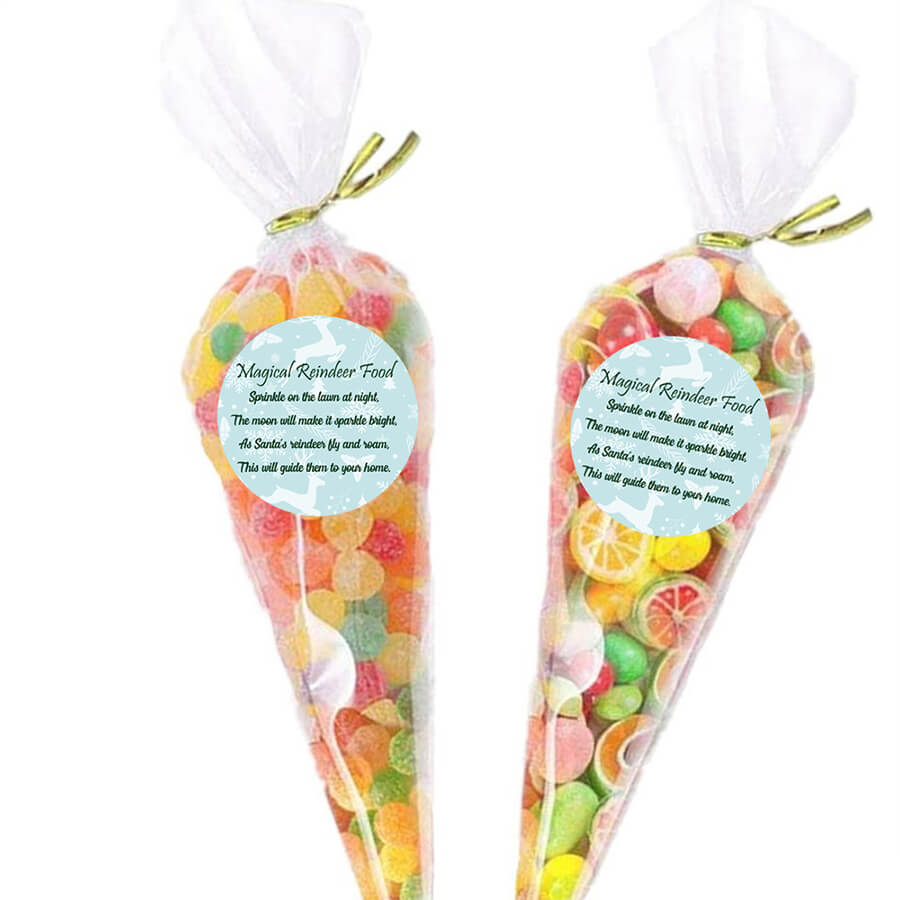 Reindeer dust food bag labels