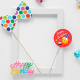 Sparkly Happy Birthday Stickers