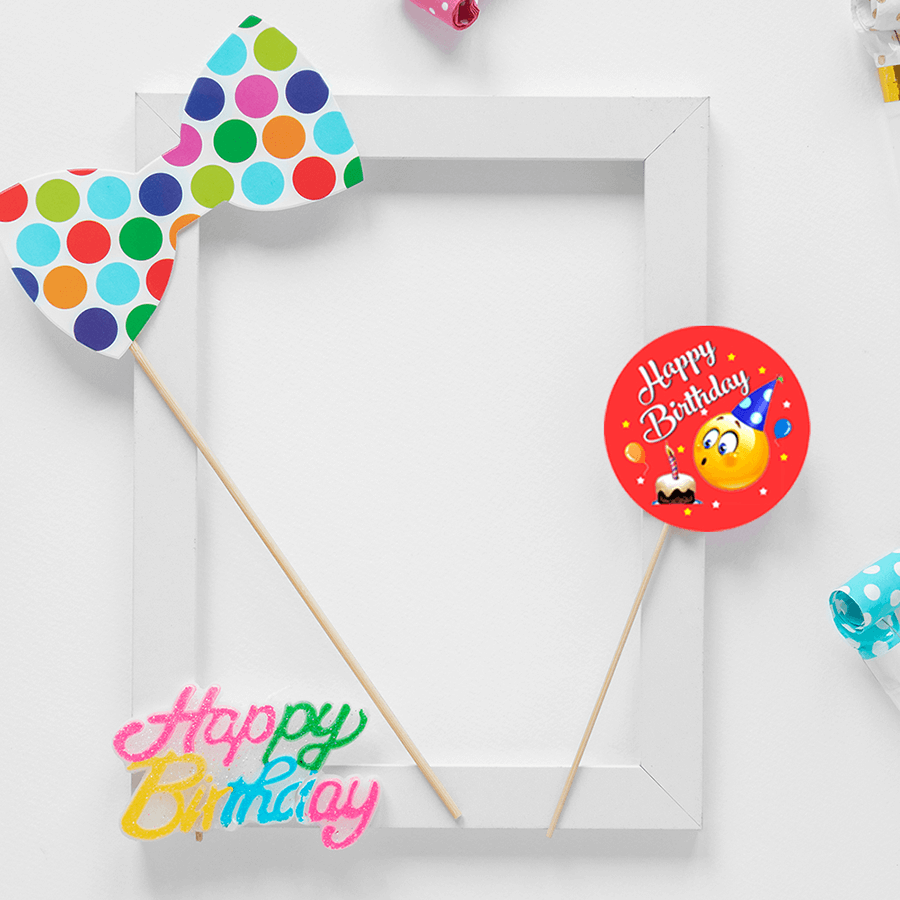 Sparkly Happy Birthday Stickers