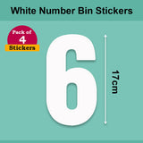 White Wheelie Bin Labels