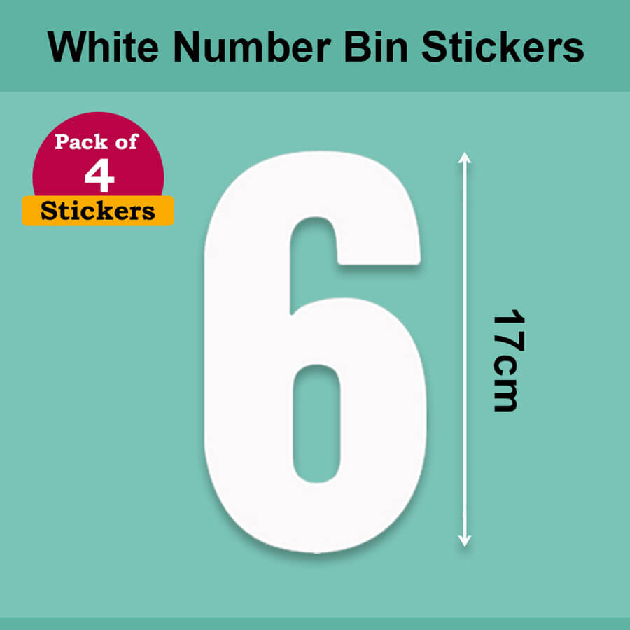 White Wheelie Bin Labels