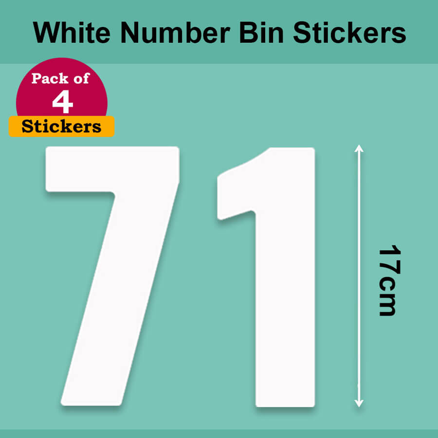 White Wheelie Bin Labels