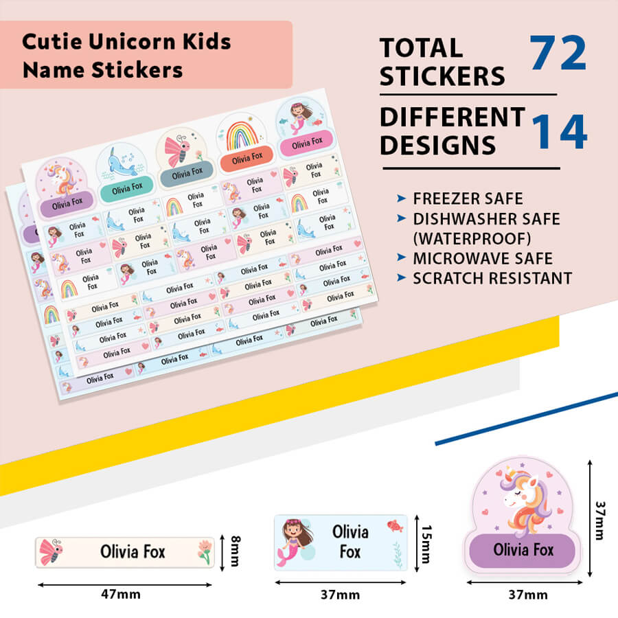 vinyl name stickers for kids
