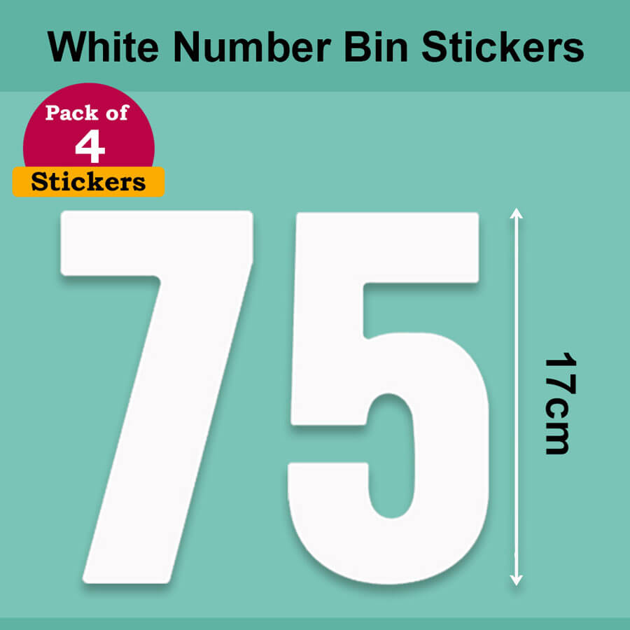 White Wheelie Bin Labels