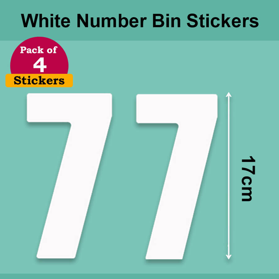 White Wheelie Bin Labels