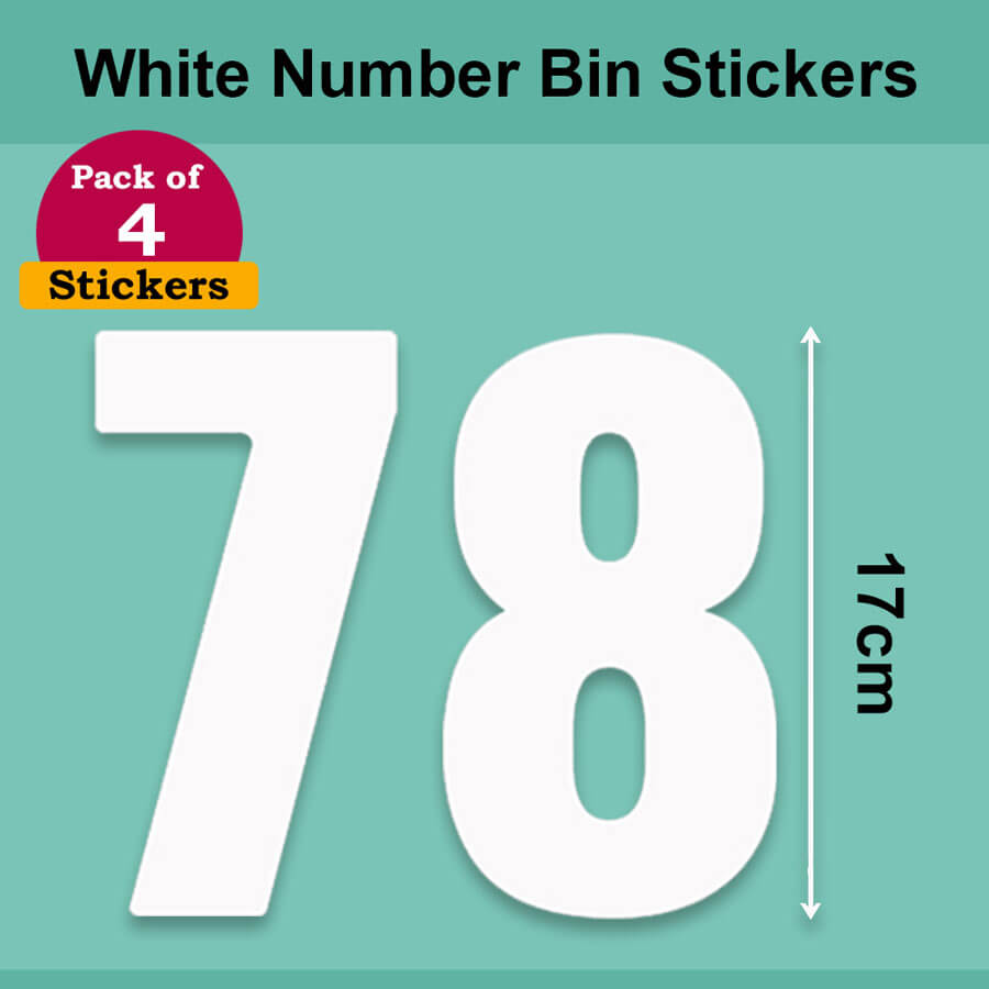 White Wheelie Bin Labels