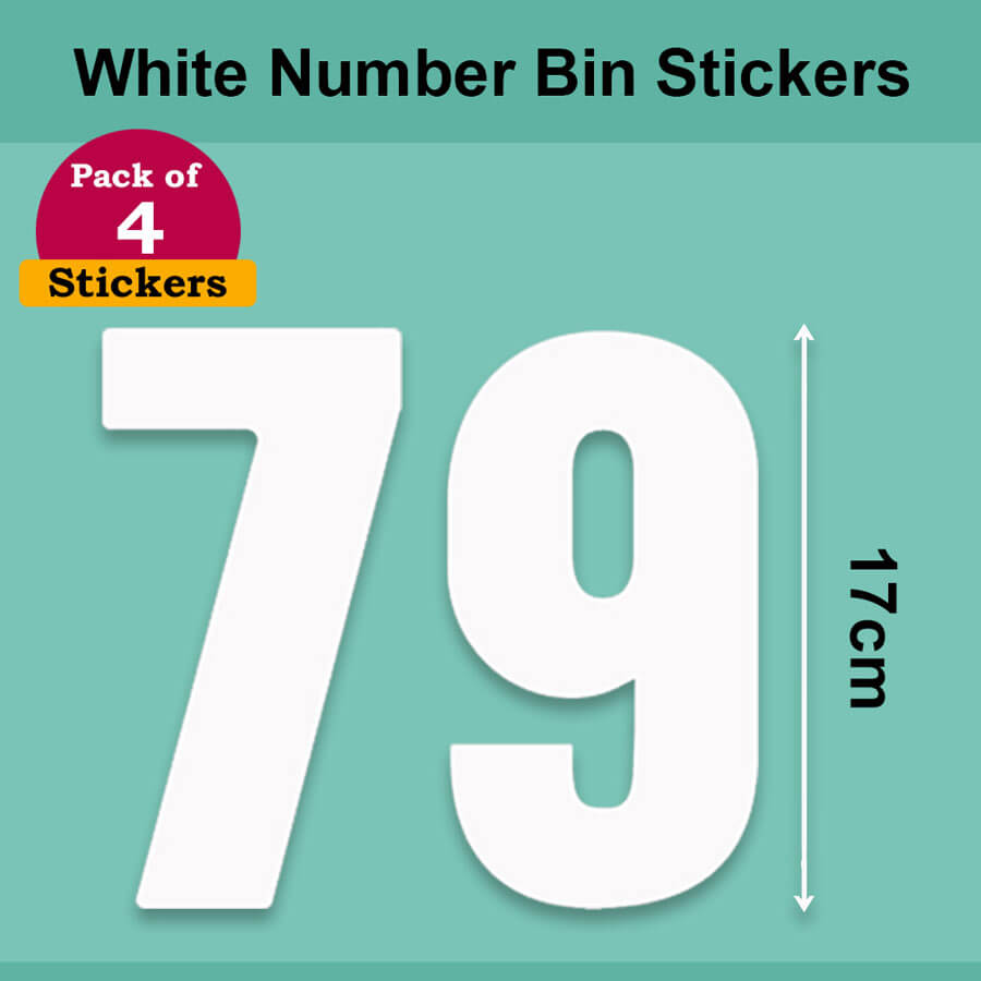 White Wheelie Bin Labels