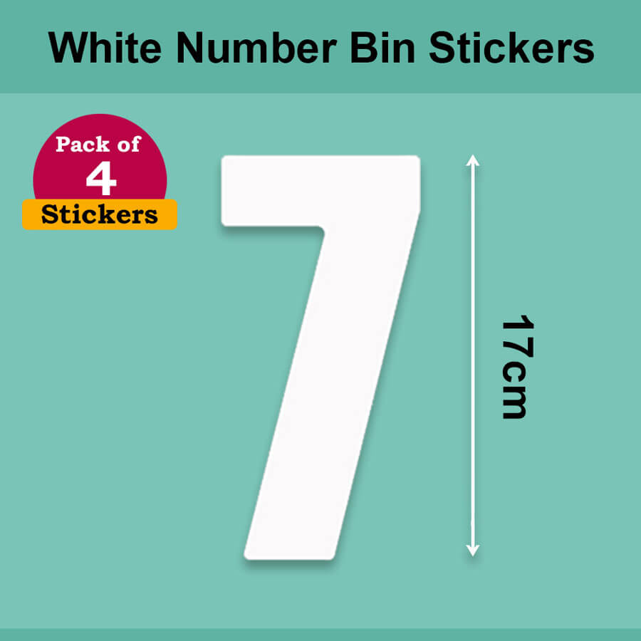 White Wheelie Bin Labels