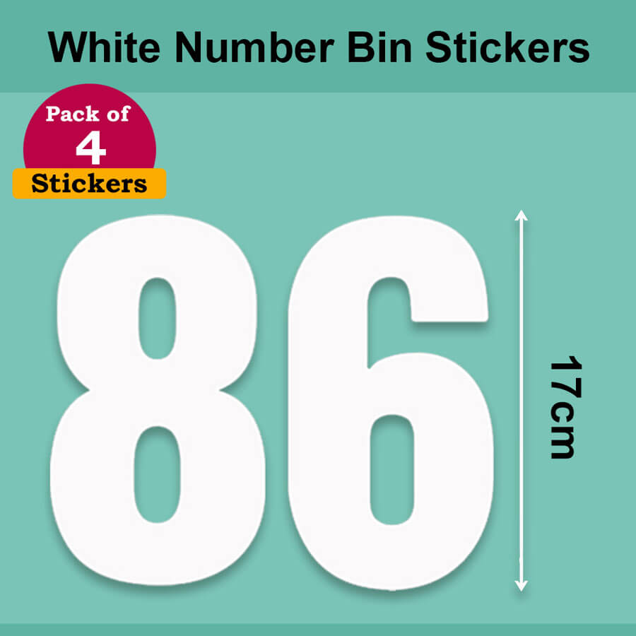 White Wheelie Bin Labels