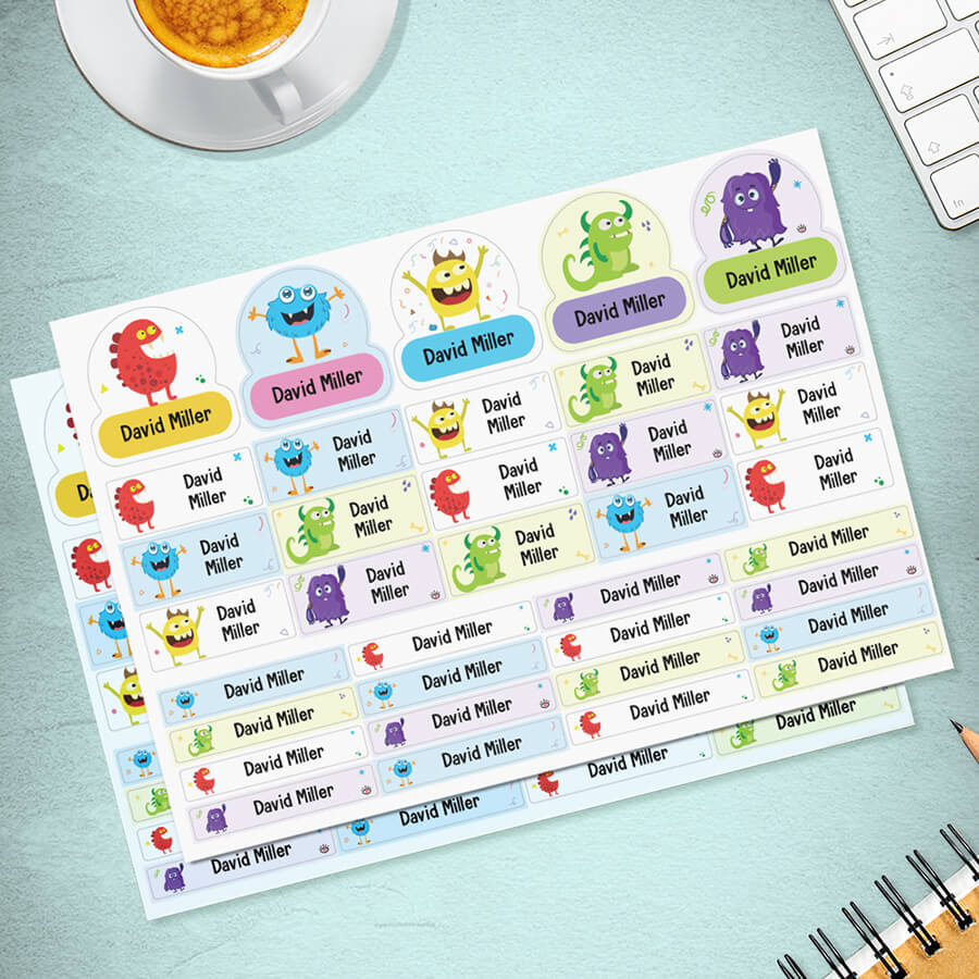 Monsters kids label