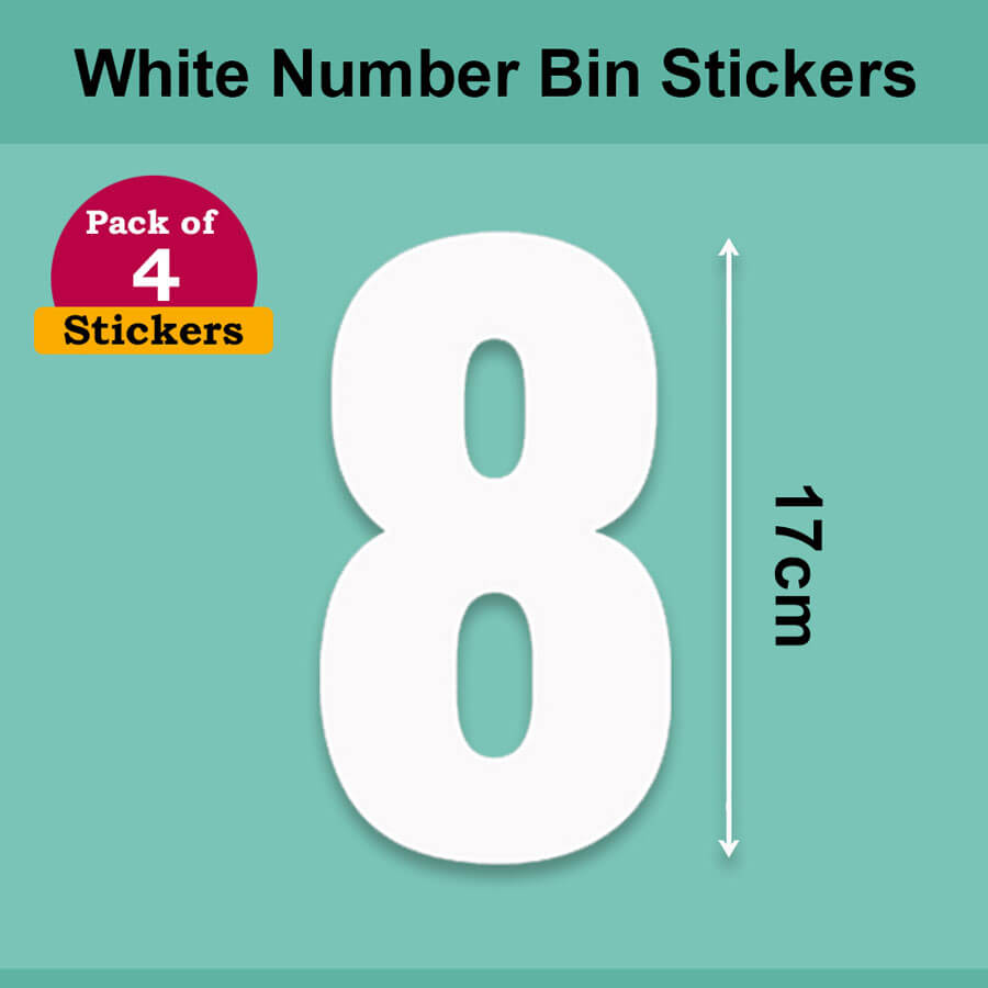 White Wheelie Bin Labels
