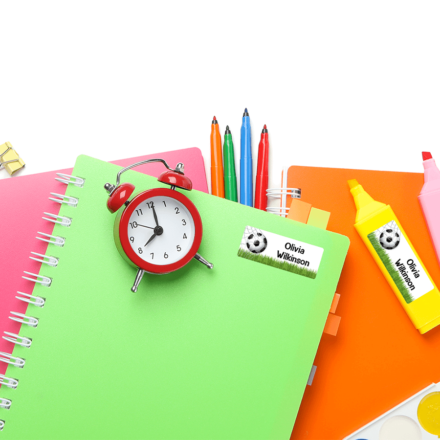 Football name stickers