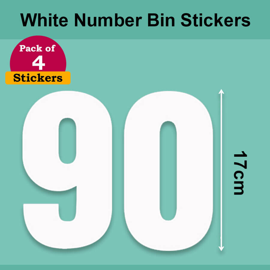 White Wheelie Bin Labels