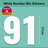 White Wheelie Bin Labels