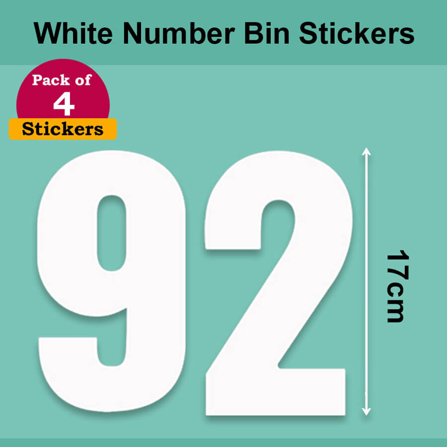 White Wheelie Bin Labels
