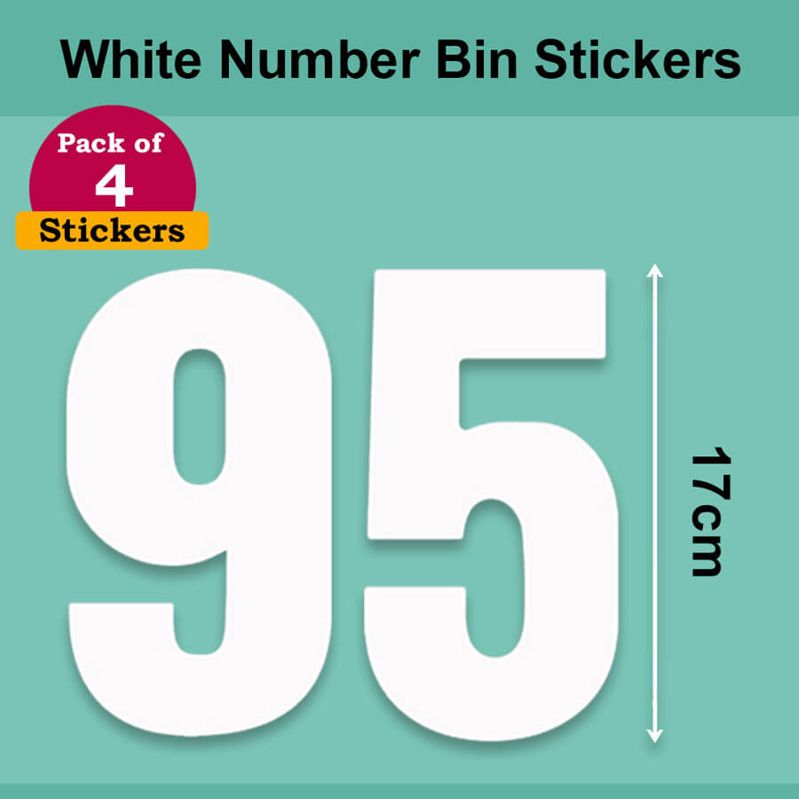 White Wheelie Bin Labels