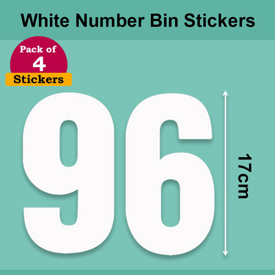 White Wheelie Bin Labels