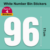 White Wheelie Bin Labels