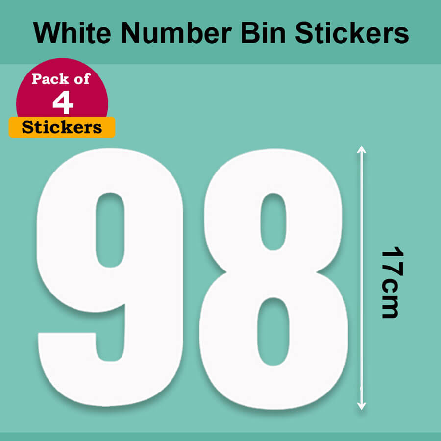 White Wheelie Bin Labels