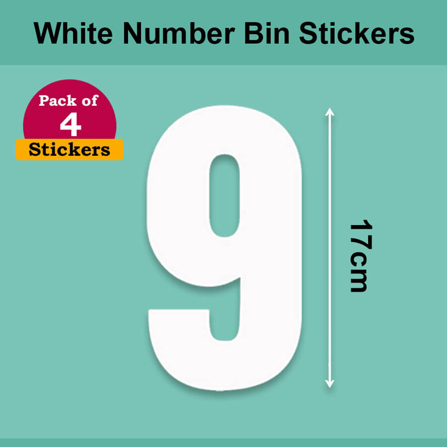 White Wheelie Bin Labels