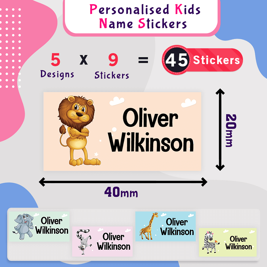 Name Sticker Personalised Kids Name Labels – UK Daycare Name Labels