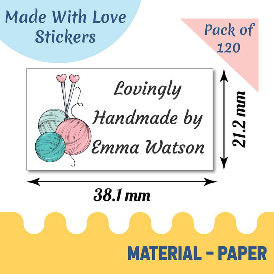 Personalised Handmade Product Tags and Stickers
