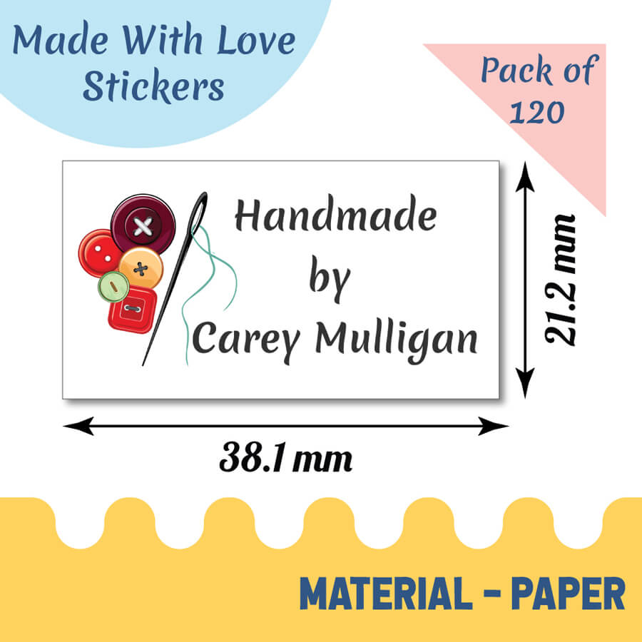 Personalised Handmade Product Tags and Stickers