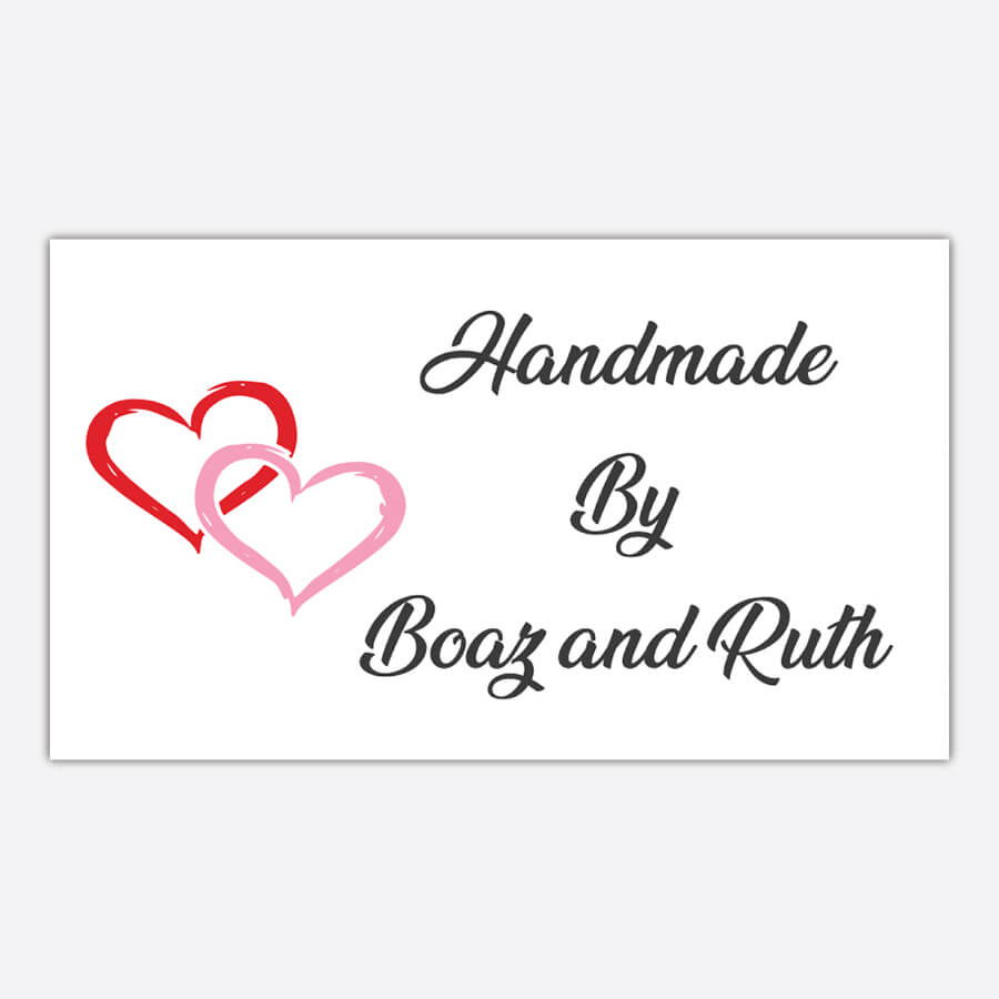 Custom Handmade with Love Elegant Stickers