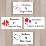 Custom Handmade with Love Elegant Stickers