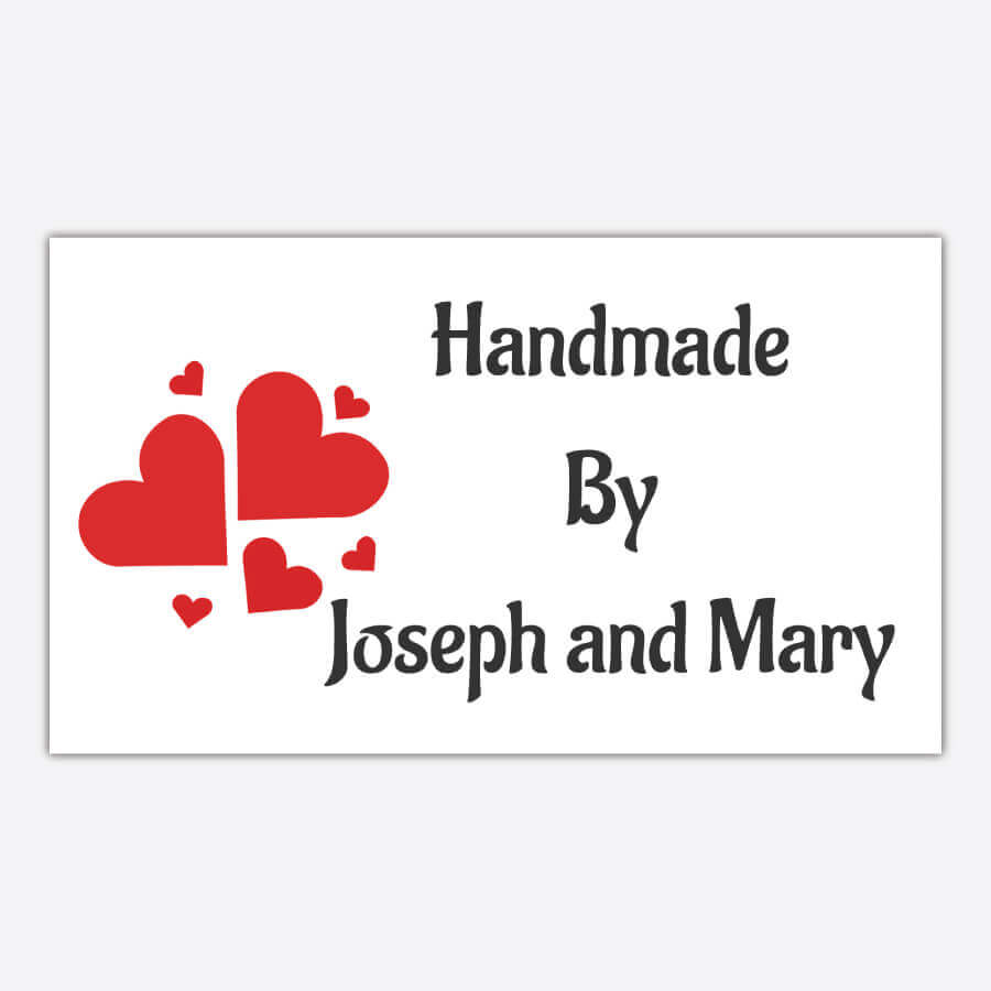 Custom Handmade with Love Elegant Stickers