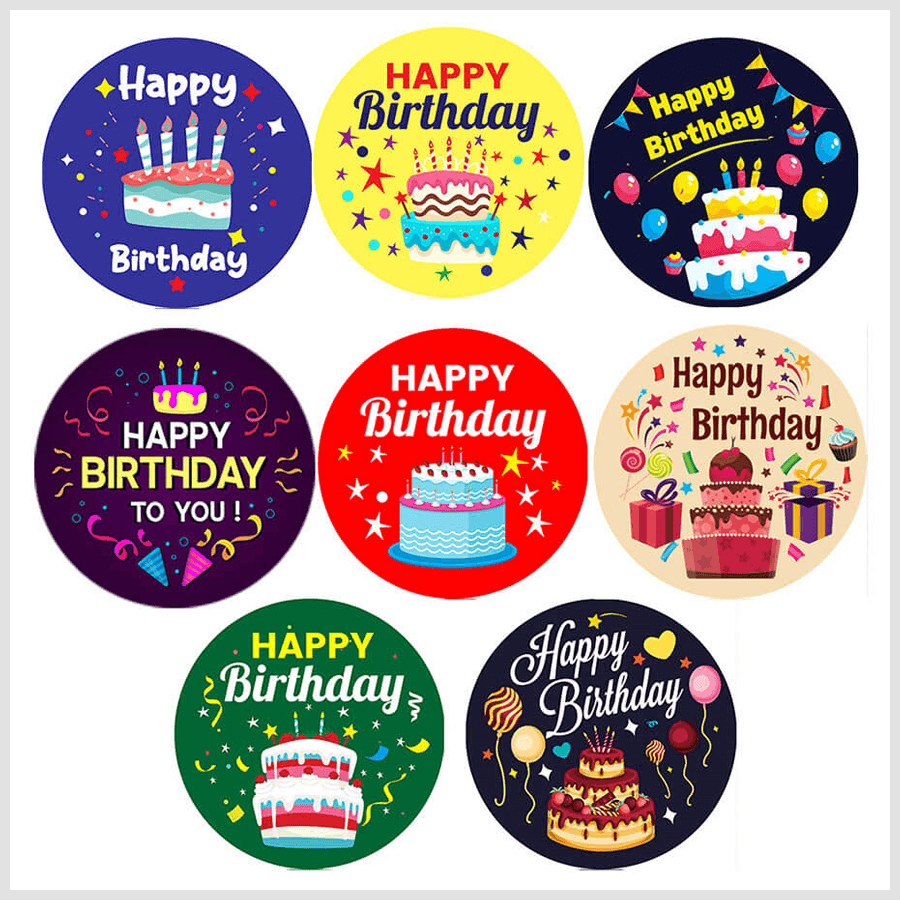 Cake theme Happy Birthday Stickers/Birthday sticker/Happy birthday ...