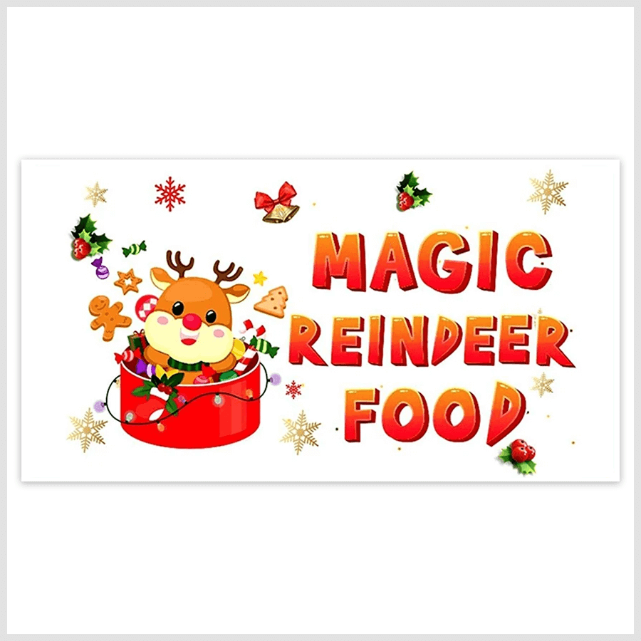 Reindeer food gift stickers