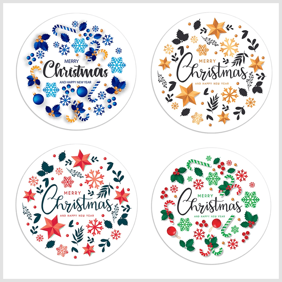 merry christmas stickers