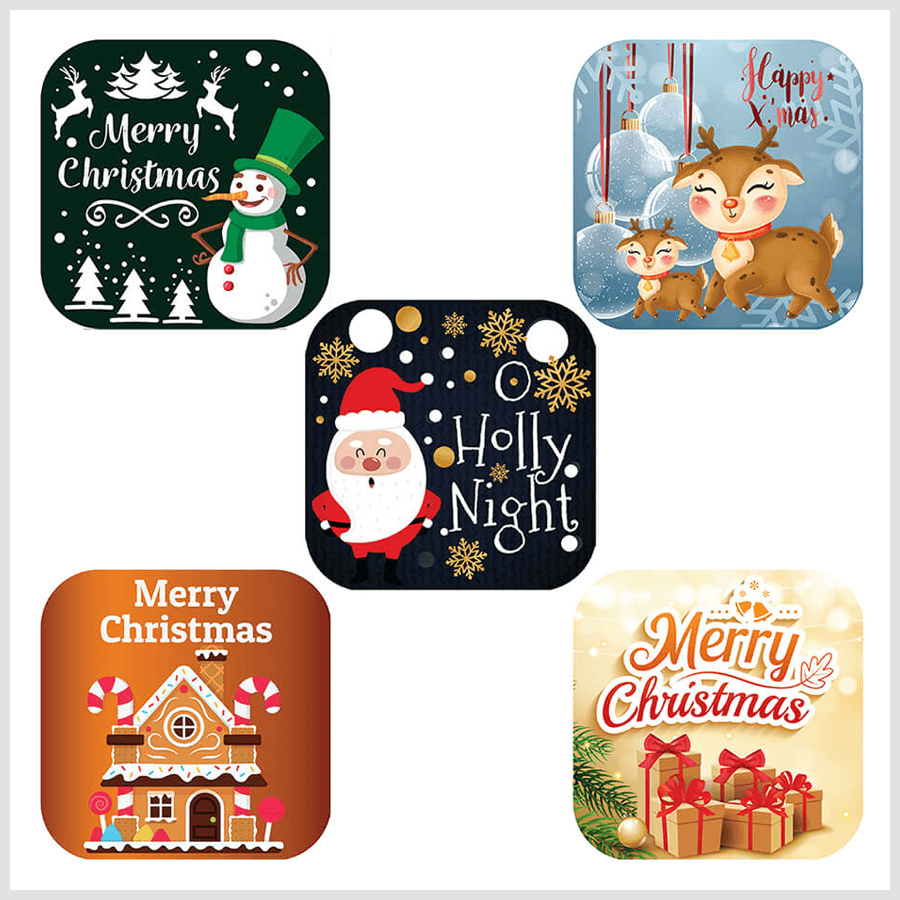 Christmas stickers for gift wrapping