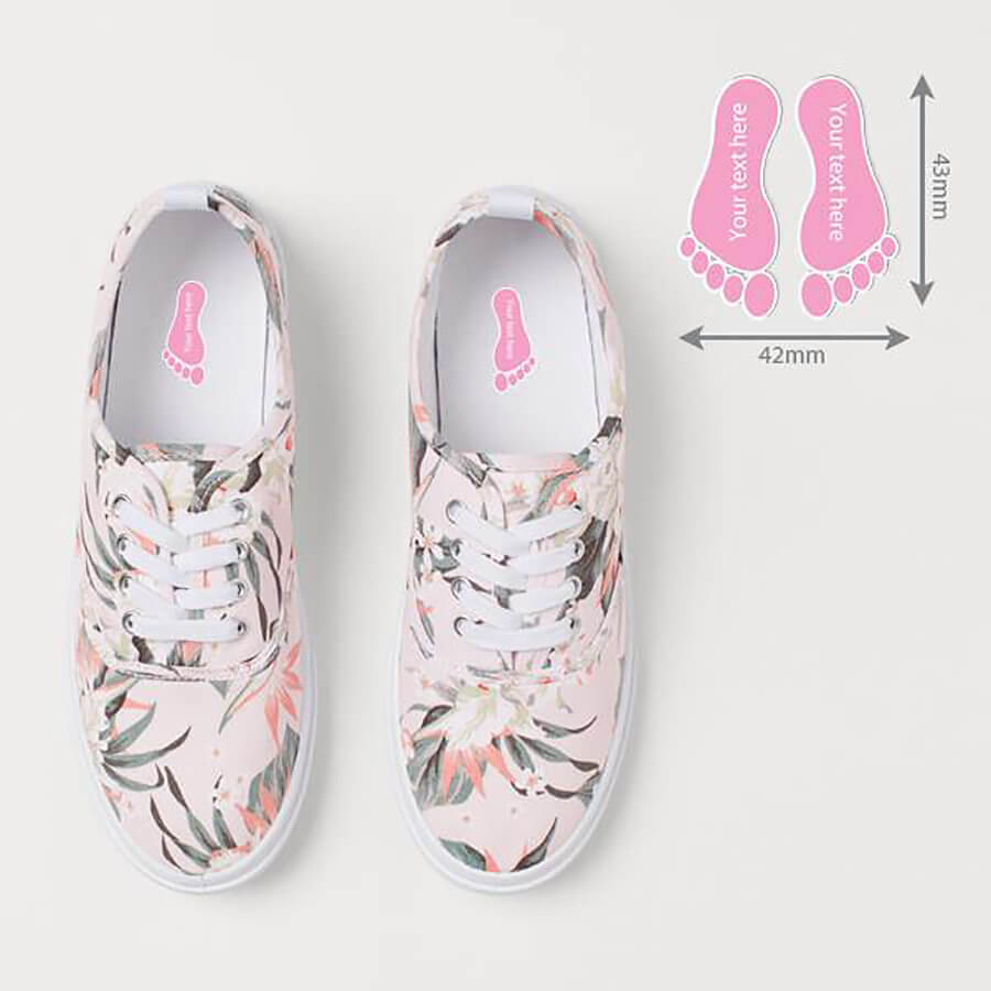 43x42mm Left & Right Shoe Labels 