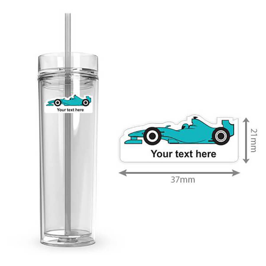 Name Label -  Car Custom Shape