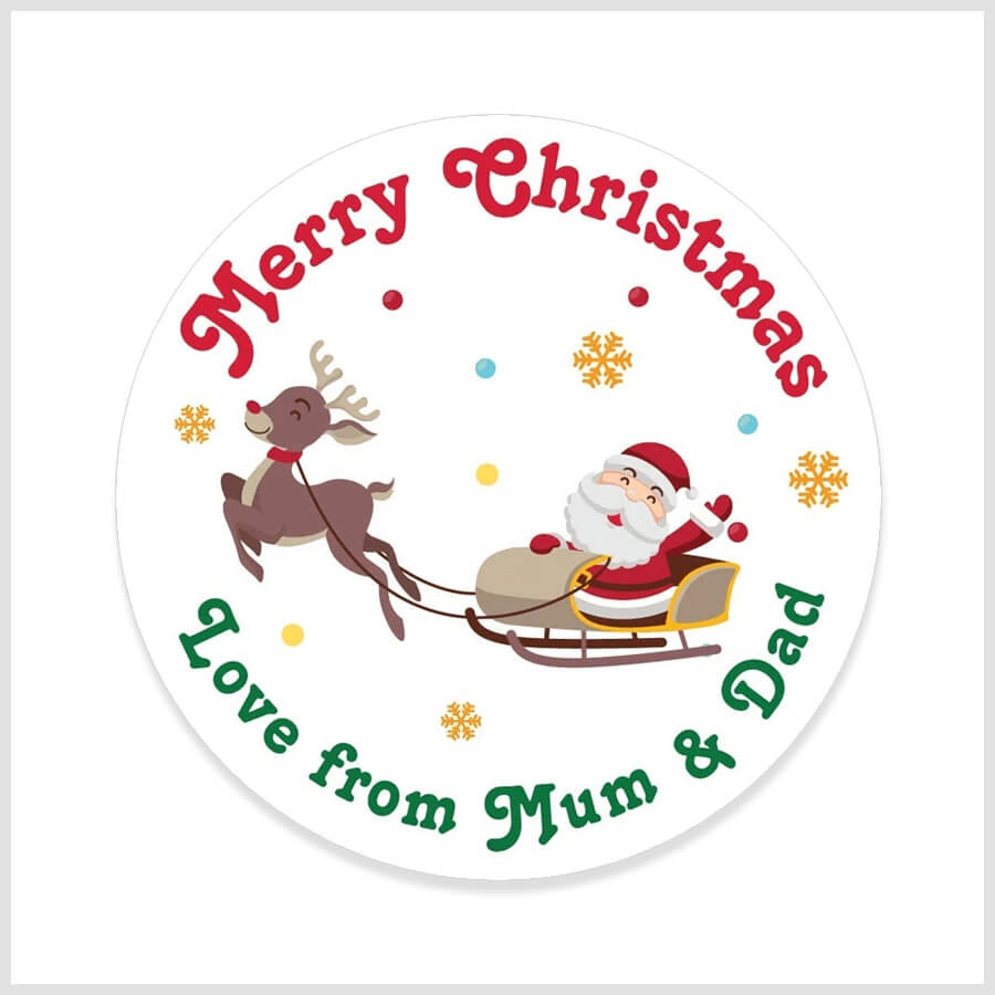 personalized santa  christmas sticker