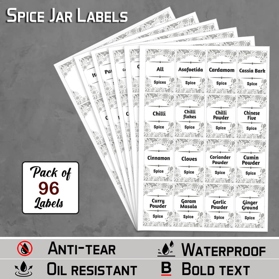Modern Spice Jar Labels