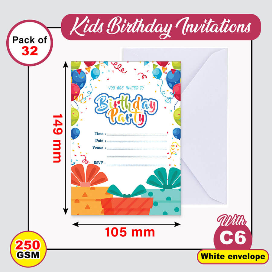 Childerns Birthday Invitation Cards