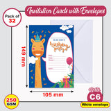 Animal Birthday Greeting Invitation Card