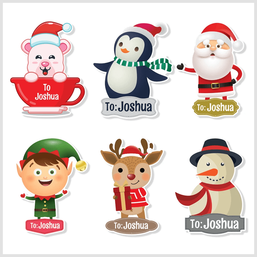 personalized christmas labels