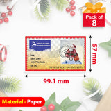 Christmas Stamp Sticker - Rectangle - North Pole