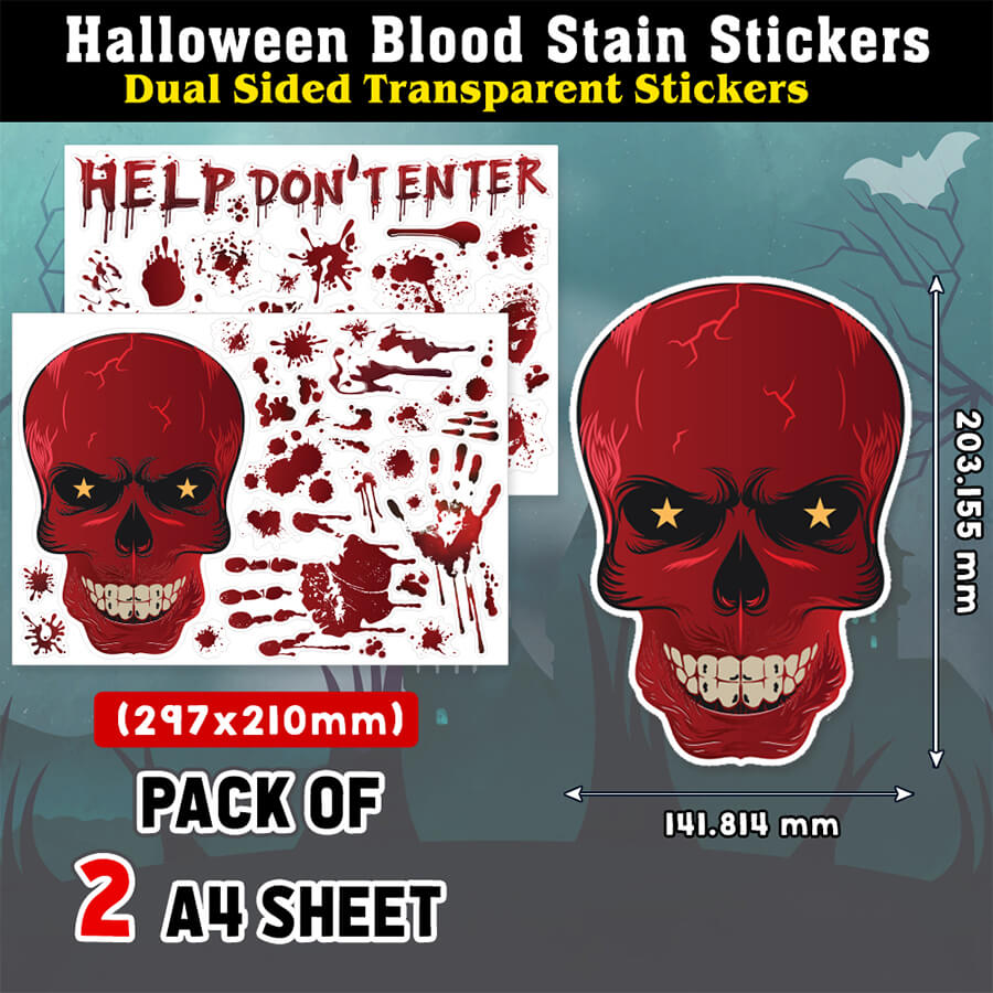 Halloween Blood Drips Window Stickers