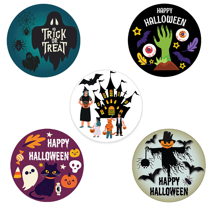 Wild Happy Halloween Stickers