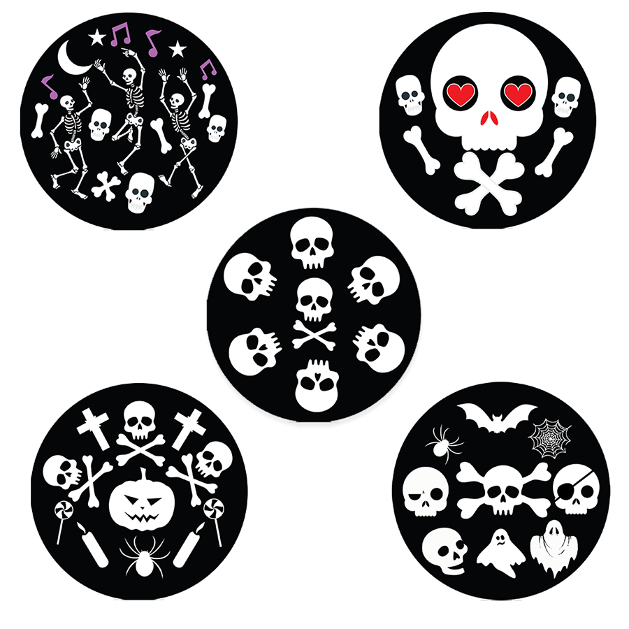 Skull Theme Halloween Stickers