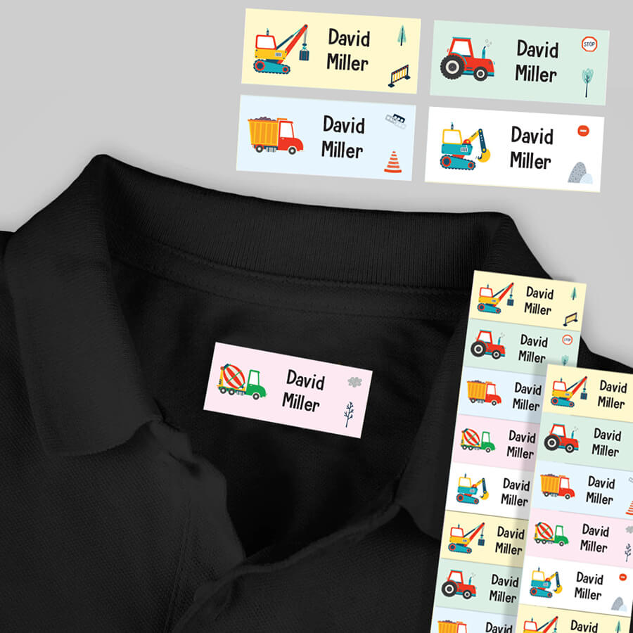 school name labels iron on